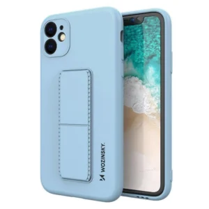 Kickstand Case silicone case with stand for iPhone 11 Pro light blue