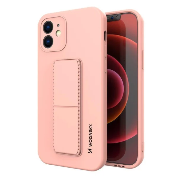 Kickstand Case silicone case with stand for iPhone XS Max pink