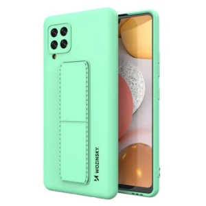 Kickstand Case Silicone Stand Cover for Samsung Galaxy A42 5G Mint