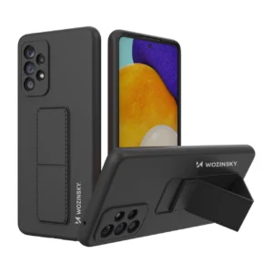 Kickstand Case silicone stand cover for Samsung Galaxy A73 black