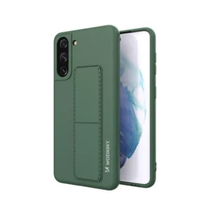 Kickstand Case Silicone Stand Cover for Samsung Galaxy S21 + 5G dark green