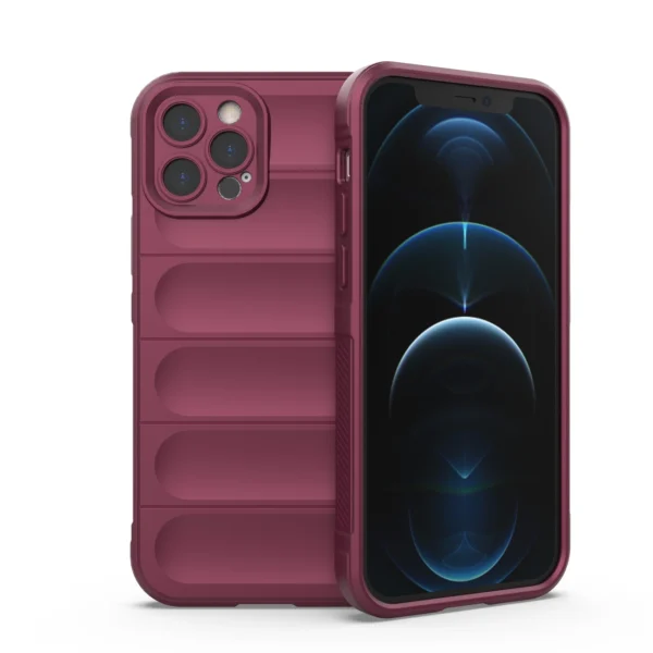 Magic Shield Case for iPhone 12 Pro flexible armored burgundy cover