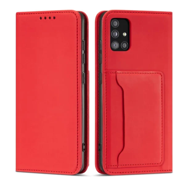 Magnet Card Case Case for Samsung Galaxy A13 5G Pouch Wallet Card Holder Red