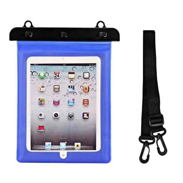 PVC waterproof tablet case – blue