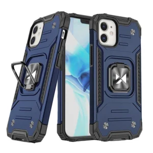 Ring Armor case for iPhone 14 armored cover magnetic holder ring blue