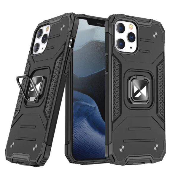 Ring Armor Case Kickstand Tough Rugged Cover for iPhone 13 black