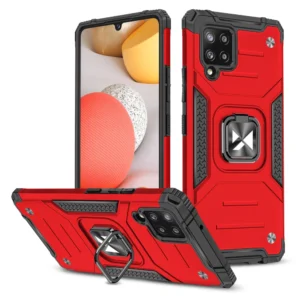 Ring Armor Case Kickstand Tough Rugged Cover for Samsung Galaxy A42 5G red