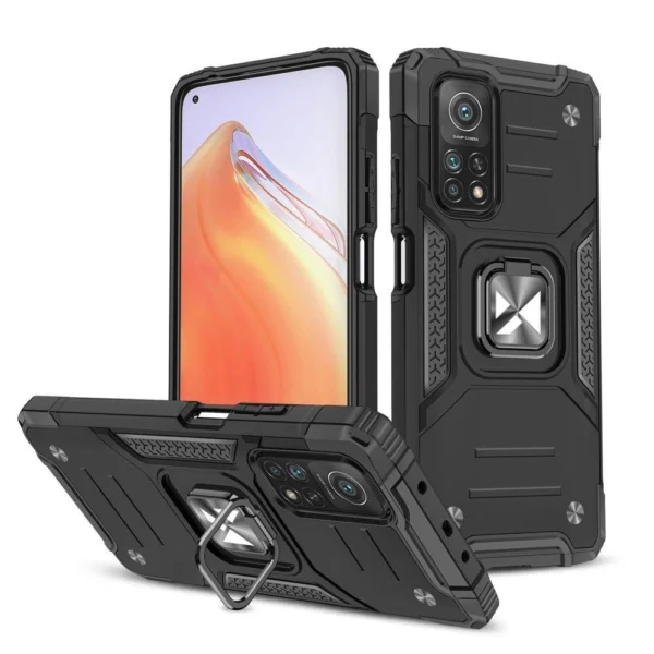 Ring Armor Tough Hybrid Case Cover + Magnetic Mount Mi Poco M4 Pro 5G / Redmi Note 11 5G (China) / Redmi Note 11T 5G / Redmi Note 11S 5G black