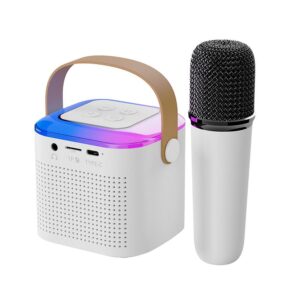 Speaker bluetooth LED with microphone Y1 white