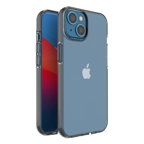 Spring Case case for iPhone 14 silicone case with a frame black