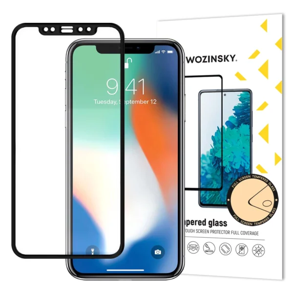 Tempered Glass Full Glue Super Tough Screen Protector Full Coveraged with Frame for Case Friendly Apple iPhone 11 Pro Max / iPhone XS Max black