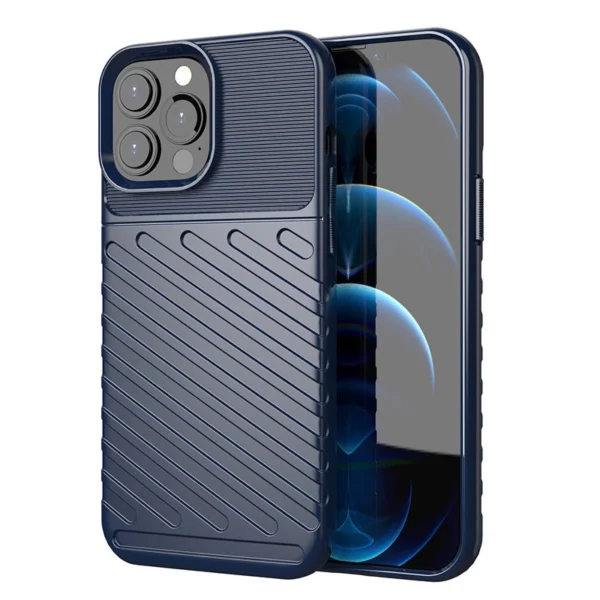 Thunder Case Flexible Tough Rugged Cover TPU Case for iPhone 13 Pro Max blue