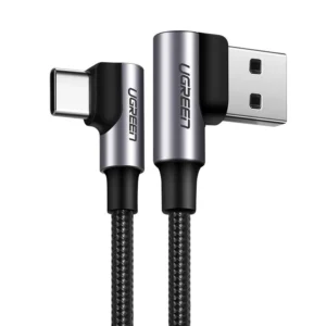 Ugreen angle cable USB cable – USB Type C Quick Charge 3.0 QC3.0 3 A 2 m gray (US176 20857)