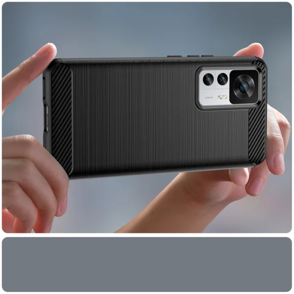 Carbon Case case for Xiaomi 12T Pro / Xiaomi 12T flexible silicone carbon cover black