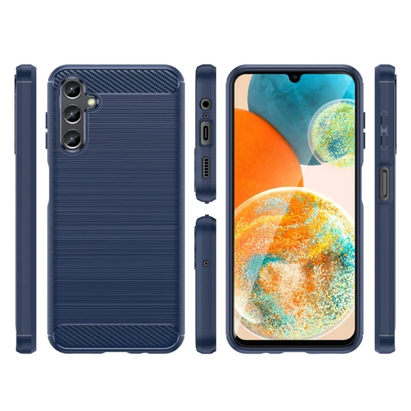 Carbon Case for Samsung Galaxy A14 5G flexible silicone carbon cover blue