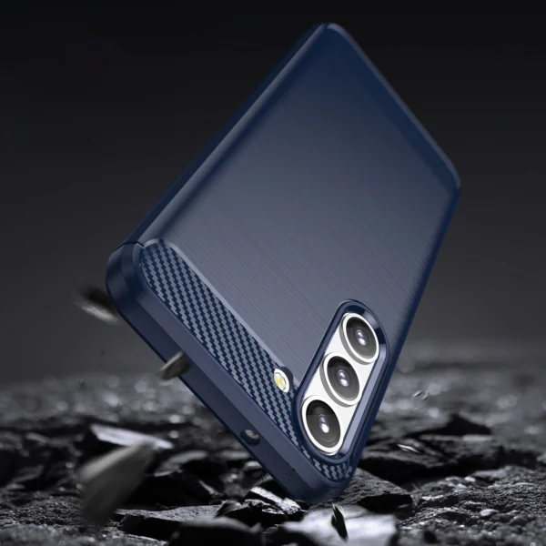 Carbon Case for Samsung Galaxy S23+ flexible silicone carbon cover blue