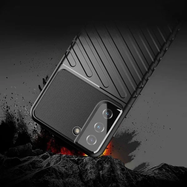 Thunder Case case for Samsung Galaxy S23+ silicone armor case black