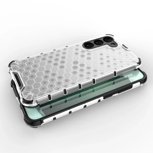 Honeycomb case for Samsung Galaxy S23+ armored hybrid cover black