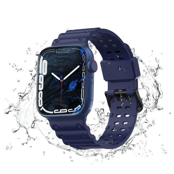 Strap Triple Protection Apple Watch SE strap, 9, 8, 7, 6, 5, 4, 3, 2, 1 (41, 40, 38 mm) band bracelet navy blue