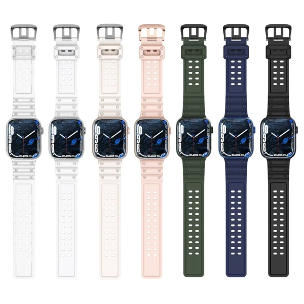 Strap Triple Protection Apple Watch SE strap, 9, 8, 7, 6, 5, 4, 3, 2, 1 (41, 40, 38 mm) band bracelet navy blue