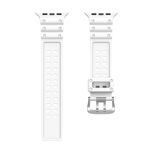 Strap Triple Protection Apple Watch SE strap, 9, 8, 7, 6, 5, 4, 3, 2, 1 (41, 40, 38 mm) band bracelet white