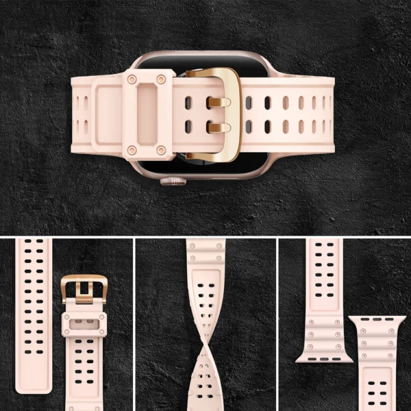 Strap Triple Protection Apple Watch SE strap, 9, 8, 7, 6, 5, 4, 3, 2, 1 (41, 40, 38 mm) band bracelet pink