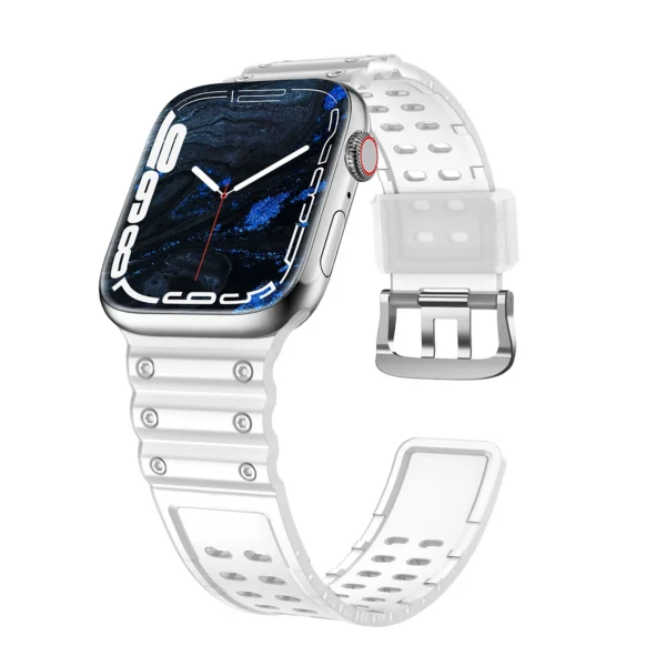 Strap Triple Protection Apple Watch SE Band, 9, 8, 7, 6, 5, 4, 3, 2, 1 (41, 40, 38 mm) Band Bracelet Transparent