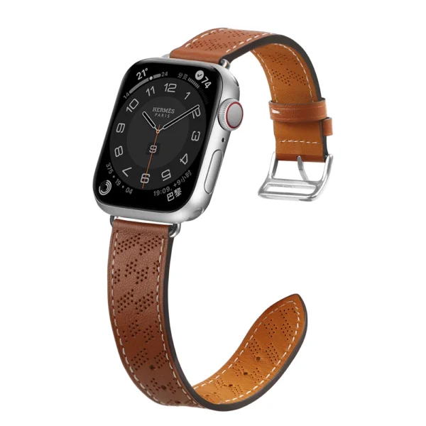 Strap Leather leather strap Apple Watch SE, 9, 8, 7, 6, 5, 4, 3, 2, 1 (41, 40, 38 mm) band bracelet brown