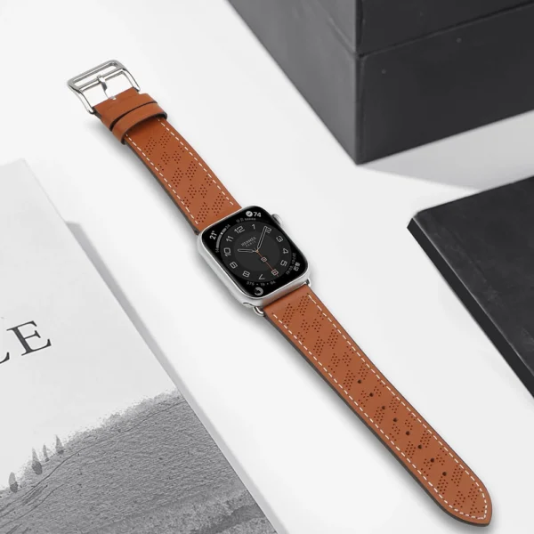 Strap Leather leather strap Apple Watch SE, 9, 8, 7, 6, 5, 4, 3, 2, 1 (41, 40, 38 mm) band bracelet brown