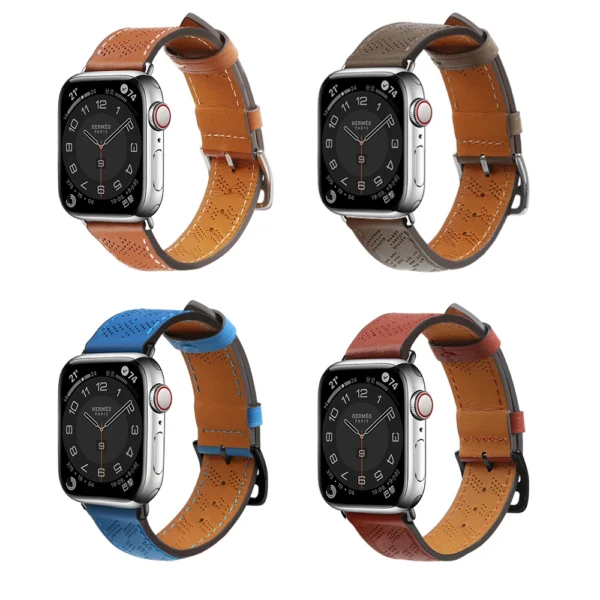 Strap Leather leather strap Apple Watch SE, 9, 8, 7, 6, 5, 4, 3, 2, 1 (41, 40, 38 mm) band bracelet brown