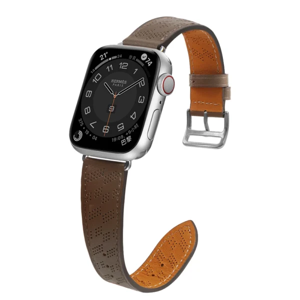 Strap Leather leather strap Apple Watch Ultra, SE, 9, 8, 7, 6, 5, 4, 3, 2, 1 (49, 45, 44, 42 mm) band bracelet dark brown