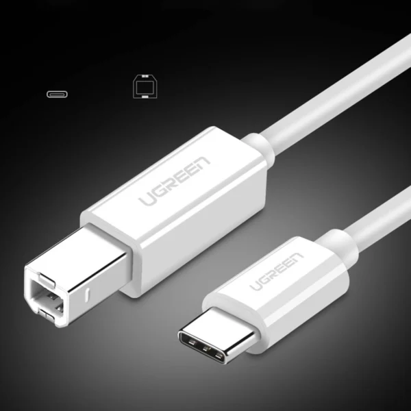 Ugreen printer cable USB-C - USB-B 480Mb/s 1m white (US241)