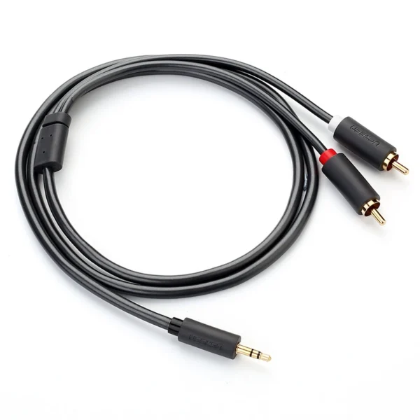 Ugreen AV102 10511 cable 3.5 mm mini jack (male) / 2RCA (male) 1.5m - gray