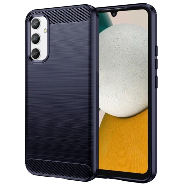 Carbon Case case for Samsung Galaxy A54 5G flexible silicone carbon cover blue