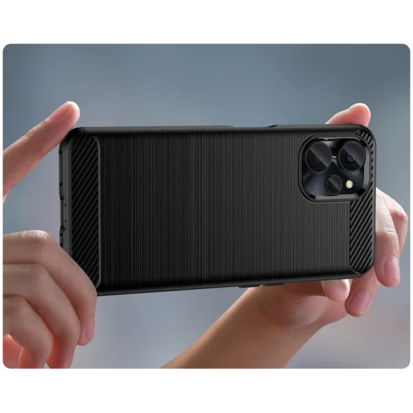 Carbon Case for Realme 10 5G / Realme 9i 5G Flexible Silicone Carbon Cover Black