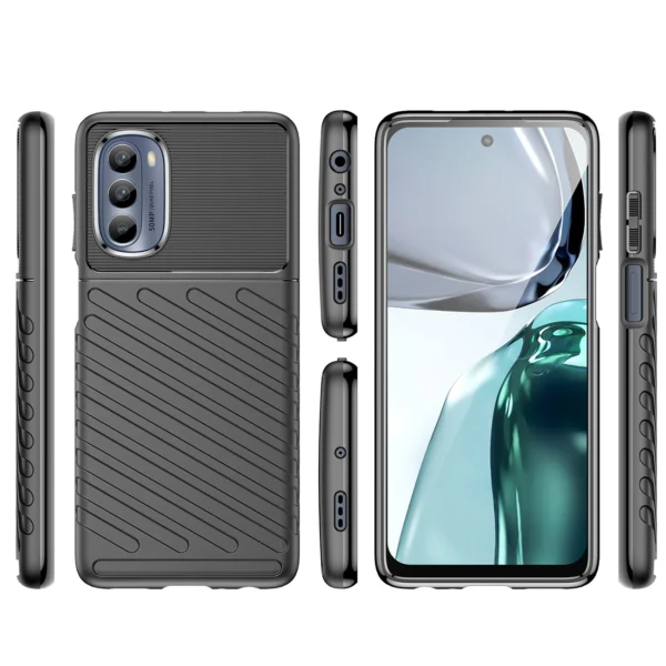 Thunder Case for Motorola Moto G62 5G silicone armor case black