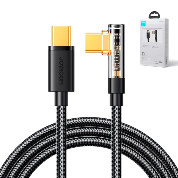 Joyroom Gaming Cable S-CC100A6 USB-C (angled) / USB-C (straight) 100W 1.2m - black