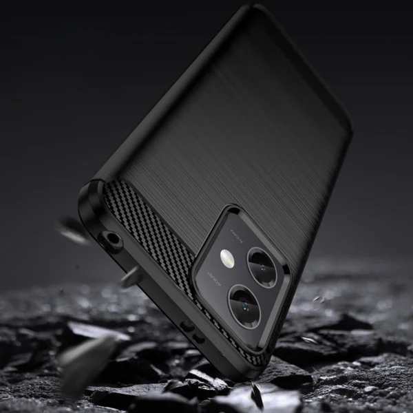 Carbon Case for Xiaomi Poco X5 5G / Redmi Note 12 5G flexible silicone carbon cover black