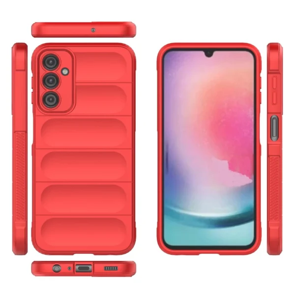 Magic Shield Case for Samsung Galaxy A24 4G flexible armored cover red