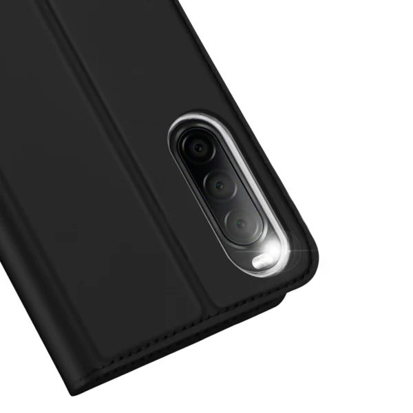 Dux Ducis Skin Pro Case for Sony Xperia 10 V Flip Card Wallet Stand Black