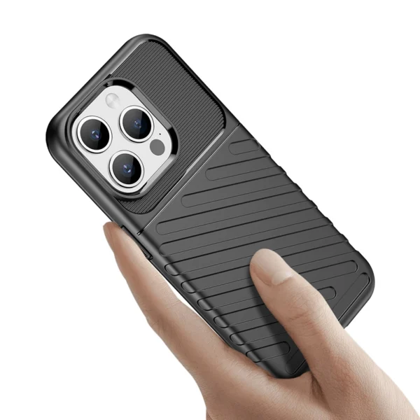 Armored iPhone 15 Pro Thunder Case - black