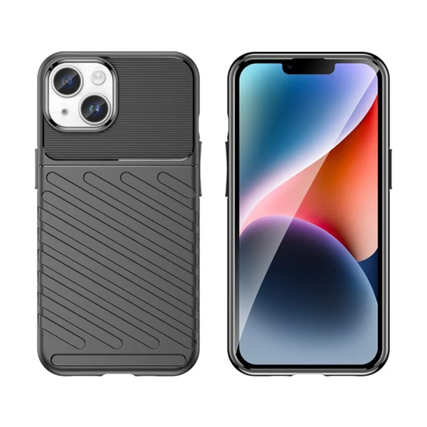 Armored iPhone 15 Plus Thunder Case - black