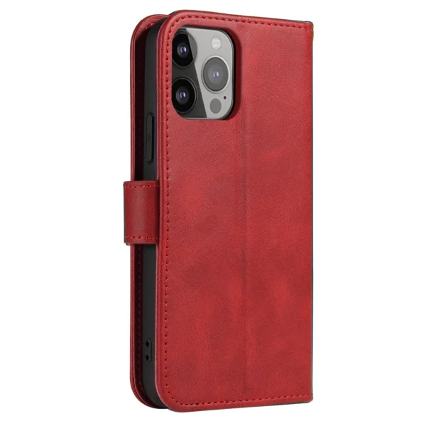 Wallet Case with Stand for iPhone 15 Pro Max Magnet Case - Red