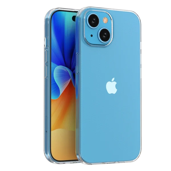 IPhone 15 case from the Ultra Clear series in transparent color