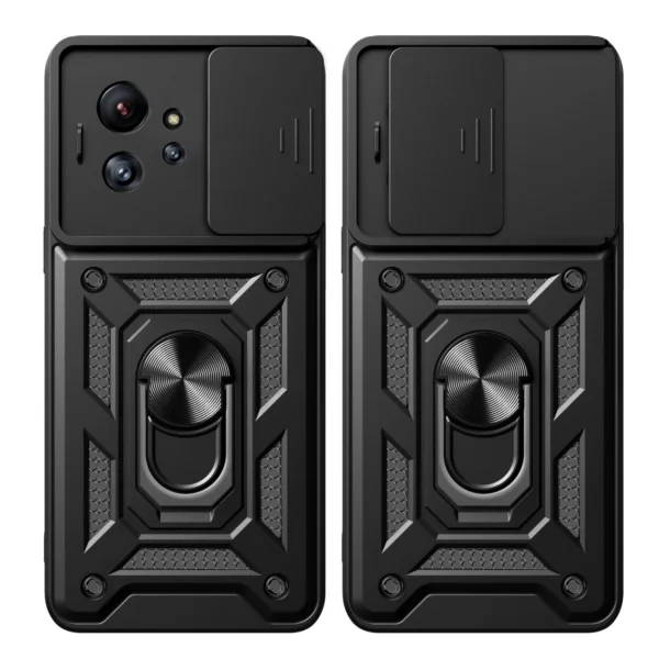 Hybrid Armor Camshield case for Infinix Zero Ultra with camera cover - black