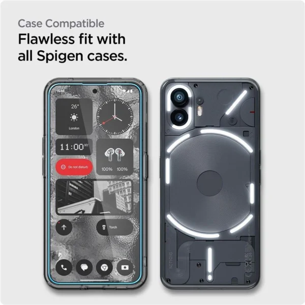 TEMPERED GLASS Spigen ALM GLAS.TR 2-PACK NOTHING PHONE 2 CLEAR