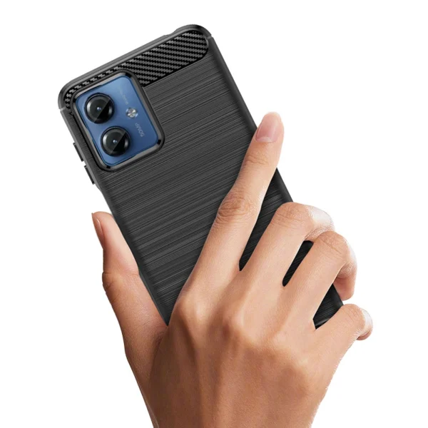 Carbon Case silicone case for Motorola G14 - black