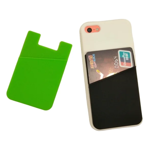 Self-adhesive card case for the back of the phone - white