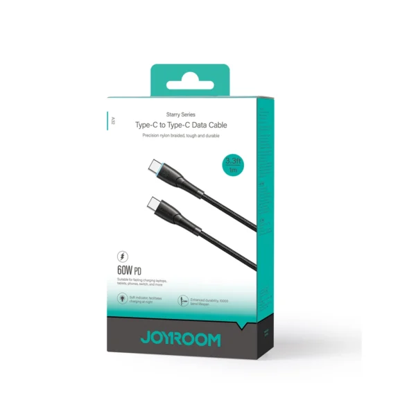 Joyroom Starry Series SA32-CC3 USB-C / USB-C cable 60W 1m - black