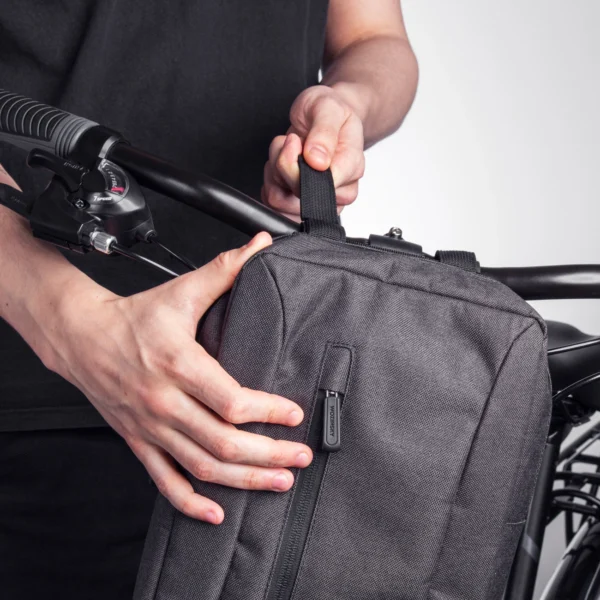 Bicycle bag for handlebars - gray